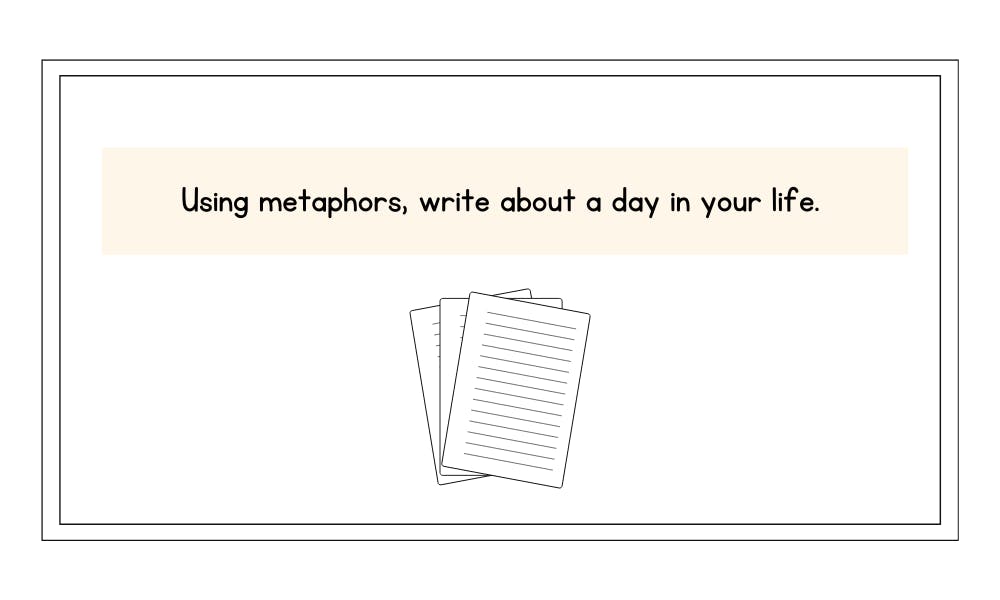 metaphor writing prompt